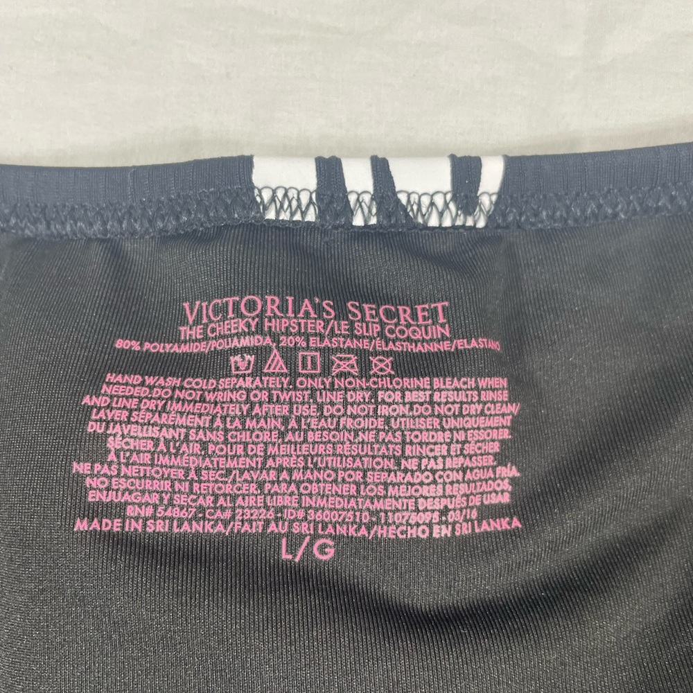 Victoria Secret Women Black Bikini Bottom Size L - Picture 4 of 5